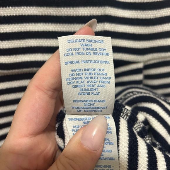 Boden | Striped Cotton Knit Dress Sleeveless Size 4 - Picture 6 of 6